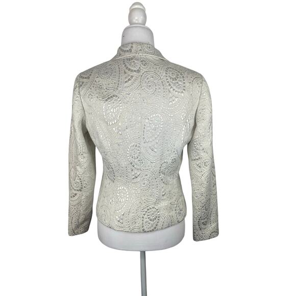 Insight Cream Paisley Blazer Jacket Women's Size 6 - Picture 3 of 8